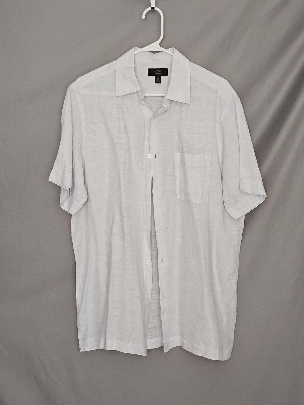 Club Room Light Blue Short-Sleeve Casual Button-Down Shirt